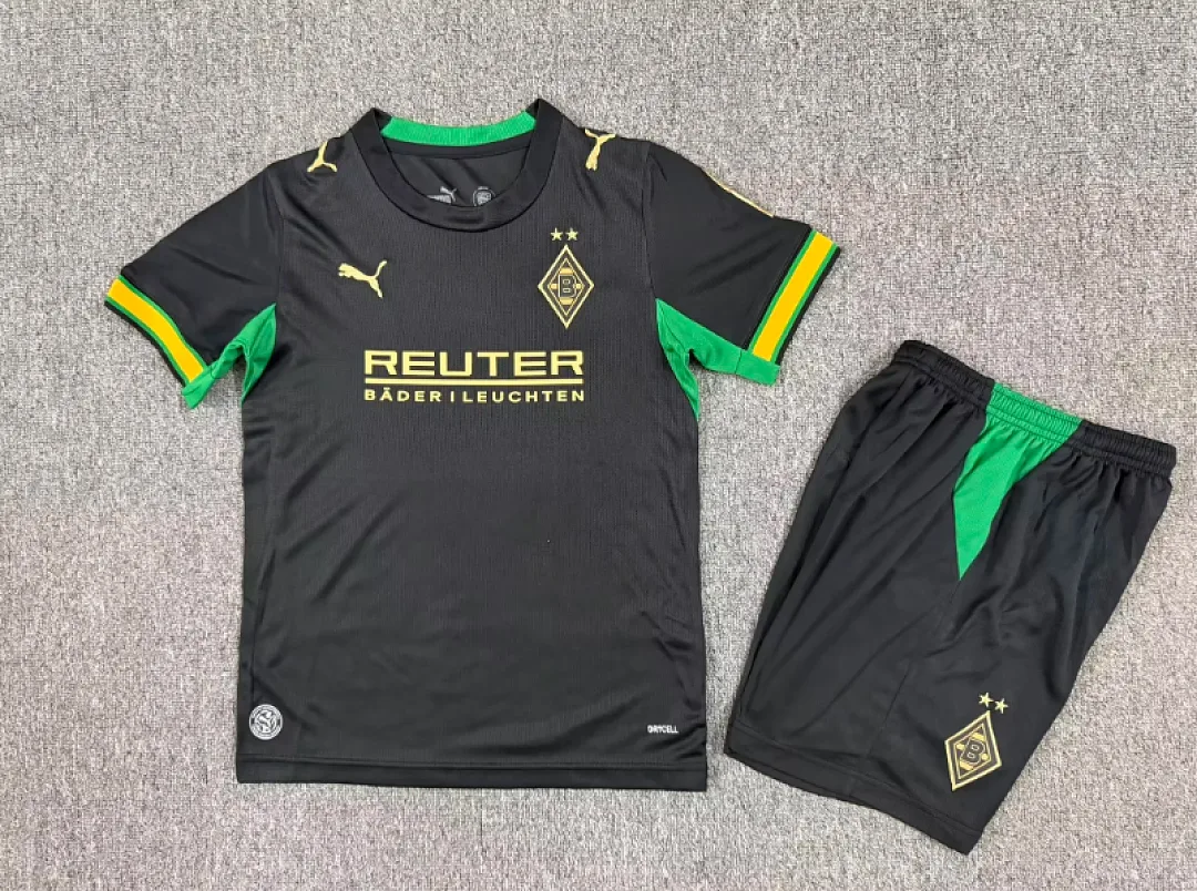 Borussia Mönchengladbach 2026/27 Extérieur Ensemble Enfant Black — 2