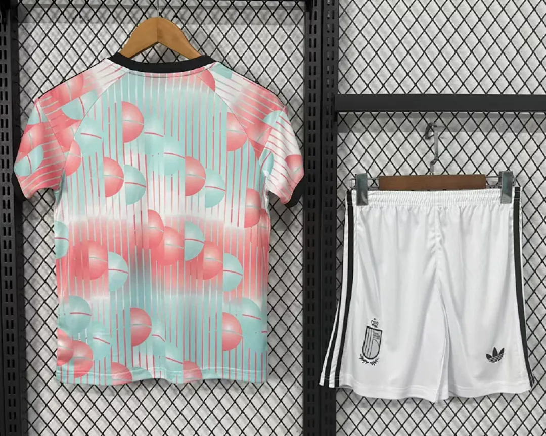 Belgium 2026 Away Kids Shorts White — 2