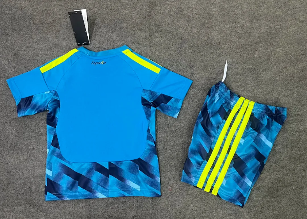 Spain 2026 Goalkeeper Kids Kit Blue — 2