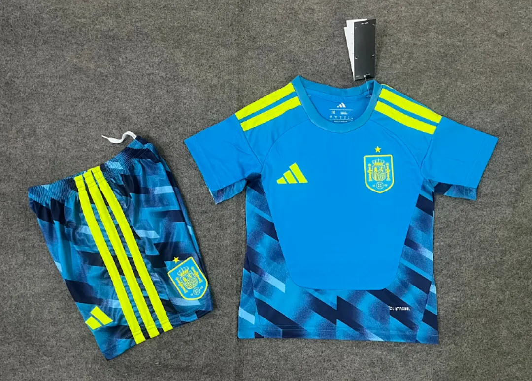 Spain 2026 Goalkeeper Kids Kit Blue