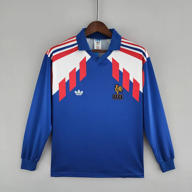 France 1990/92 Domicile Maillot Manches Longues