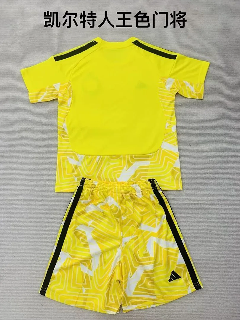 Celtic 2026/27 Goalkeeper Kids Kit Yellow