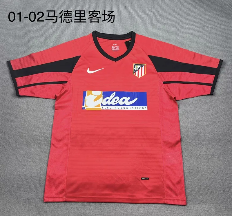 Atlético Madrid 2001/02 Away Shirt Red — 2