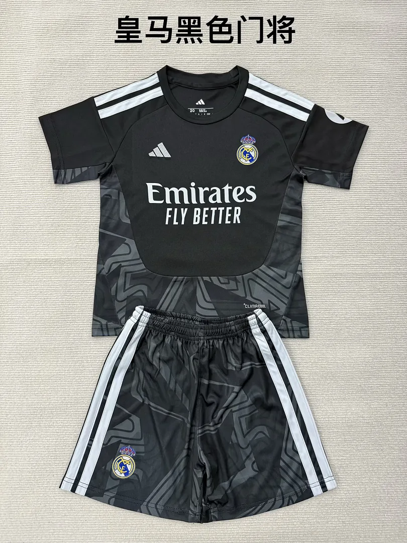 Real Madrid 2026/27 de Portero Conjunto de Niño Black