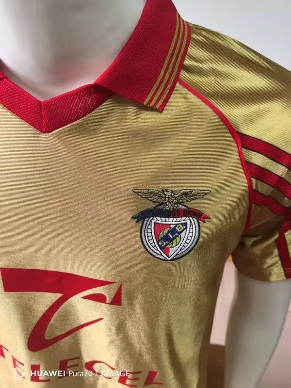 Benfica 1998/99 Auswärts Trikot Gold — 2