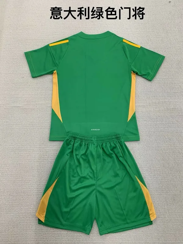 Italy 2024 Goalkeeper Kids Kit Green — 2