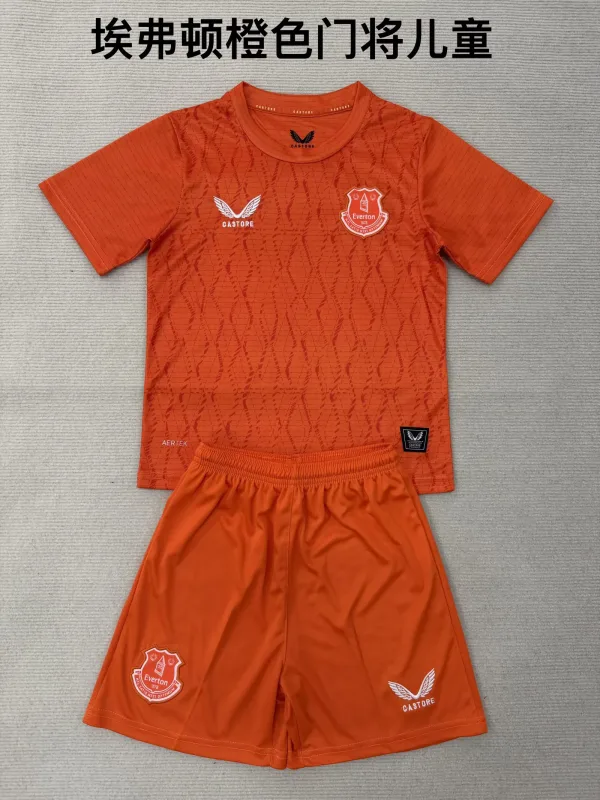 Everton 2025/26 Torwart Set Kinder Orange — 2