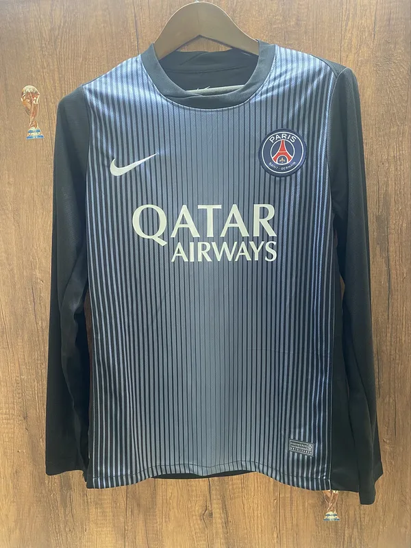 Paris Saint-Germain 2025/26 de Portero Camiseta Manga Larga Black — 2