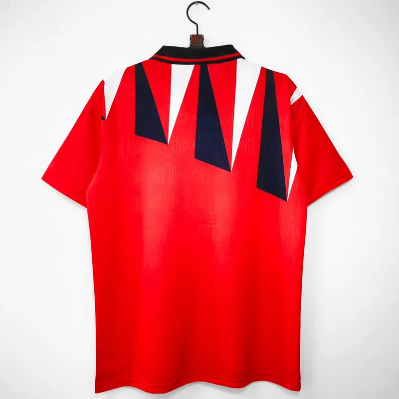 England 1992 Away Shirt Red — 2