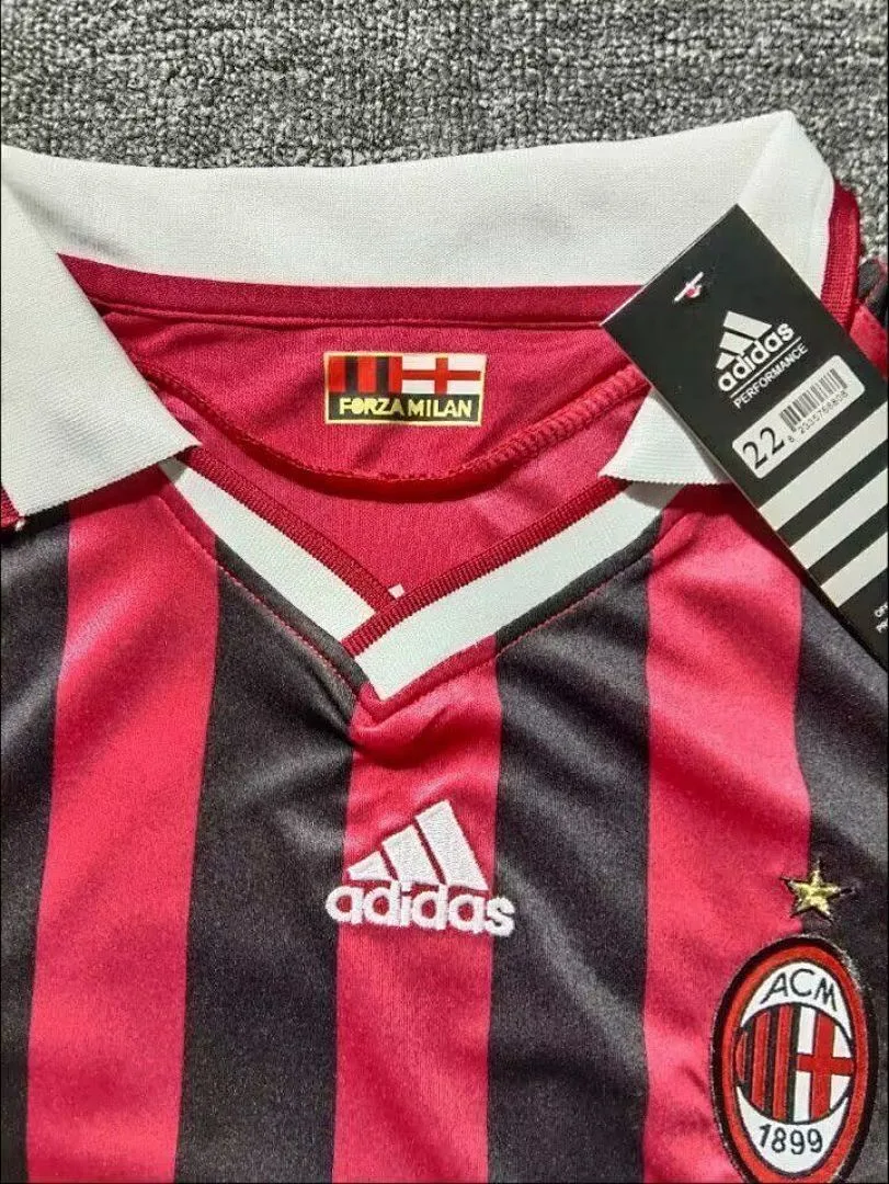 AC Milan 2009/10 Primera Equipación Conjunto de Niño Manga Larga — 2