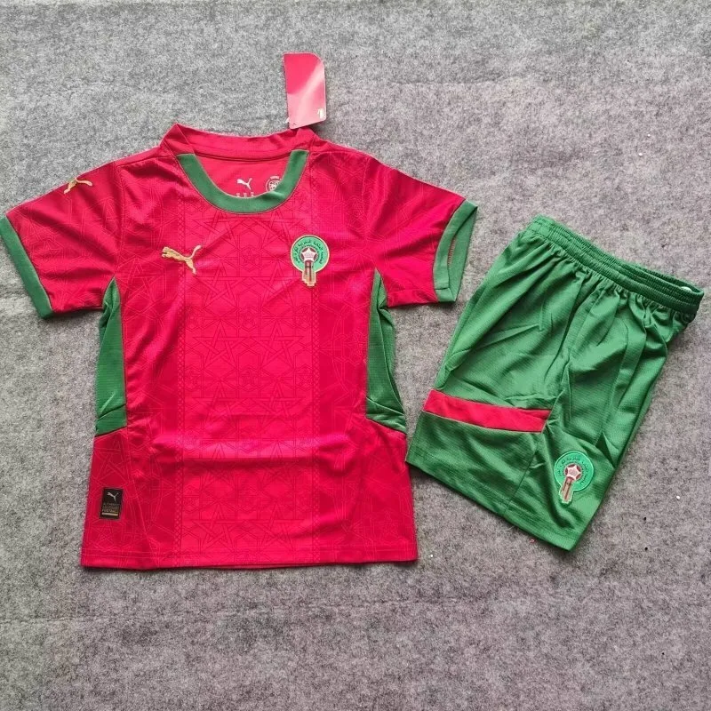 Morocco 2025/26 Home Kids Kit — 2