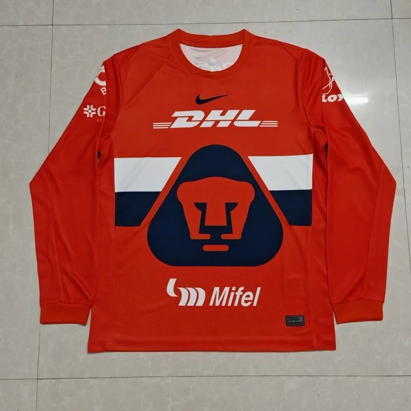 Pumas UNAM 2025/26 Goalkeeper Shirt Long Sleeve Orange — 2