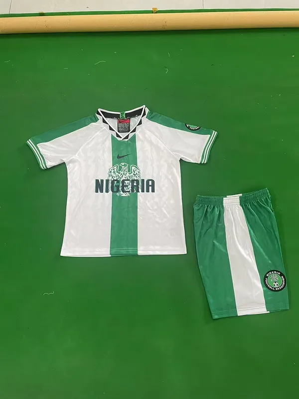 Nigeria 1996 Away Kids Kit White