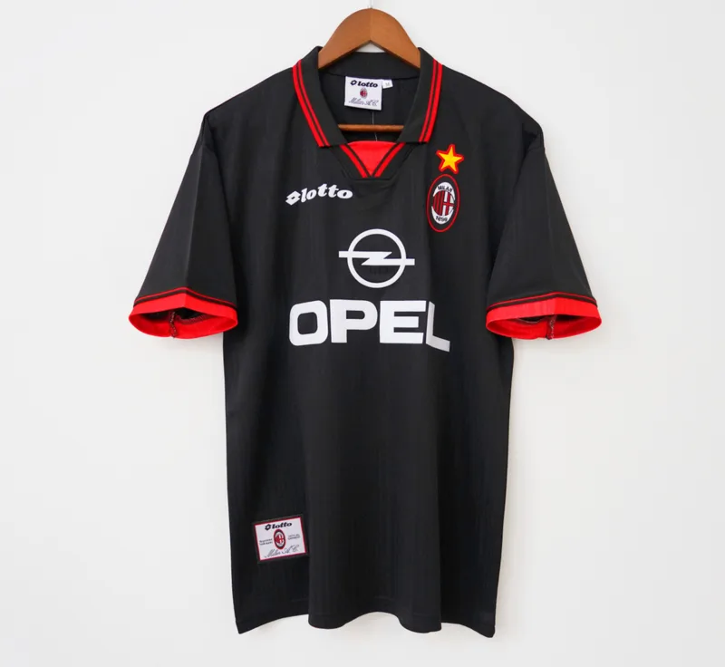 AC Milan 1997/98 Away Shirt Black — 2