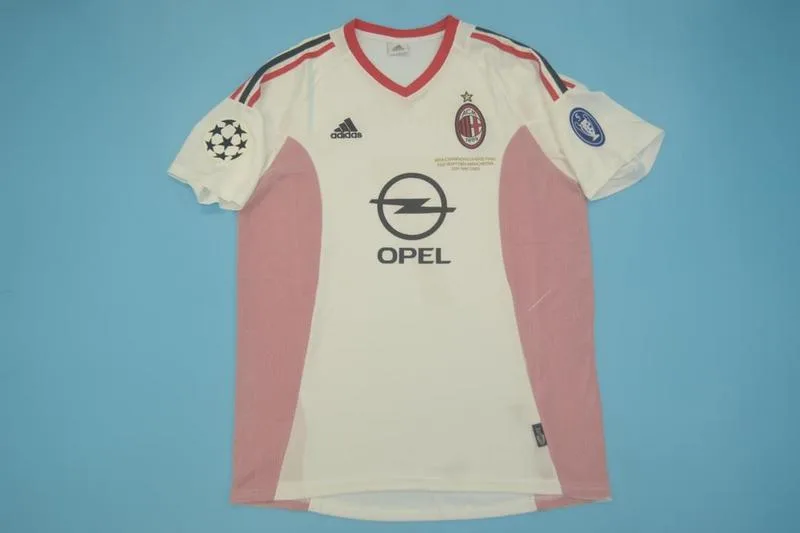AC Milan 2002/03 Shirt White Champions League