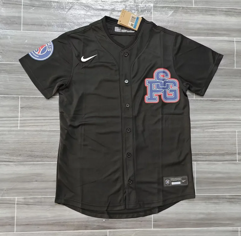Paris Saint-Germain Shirt Black PA-RIS MLB