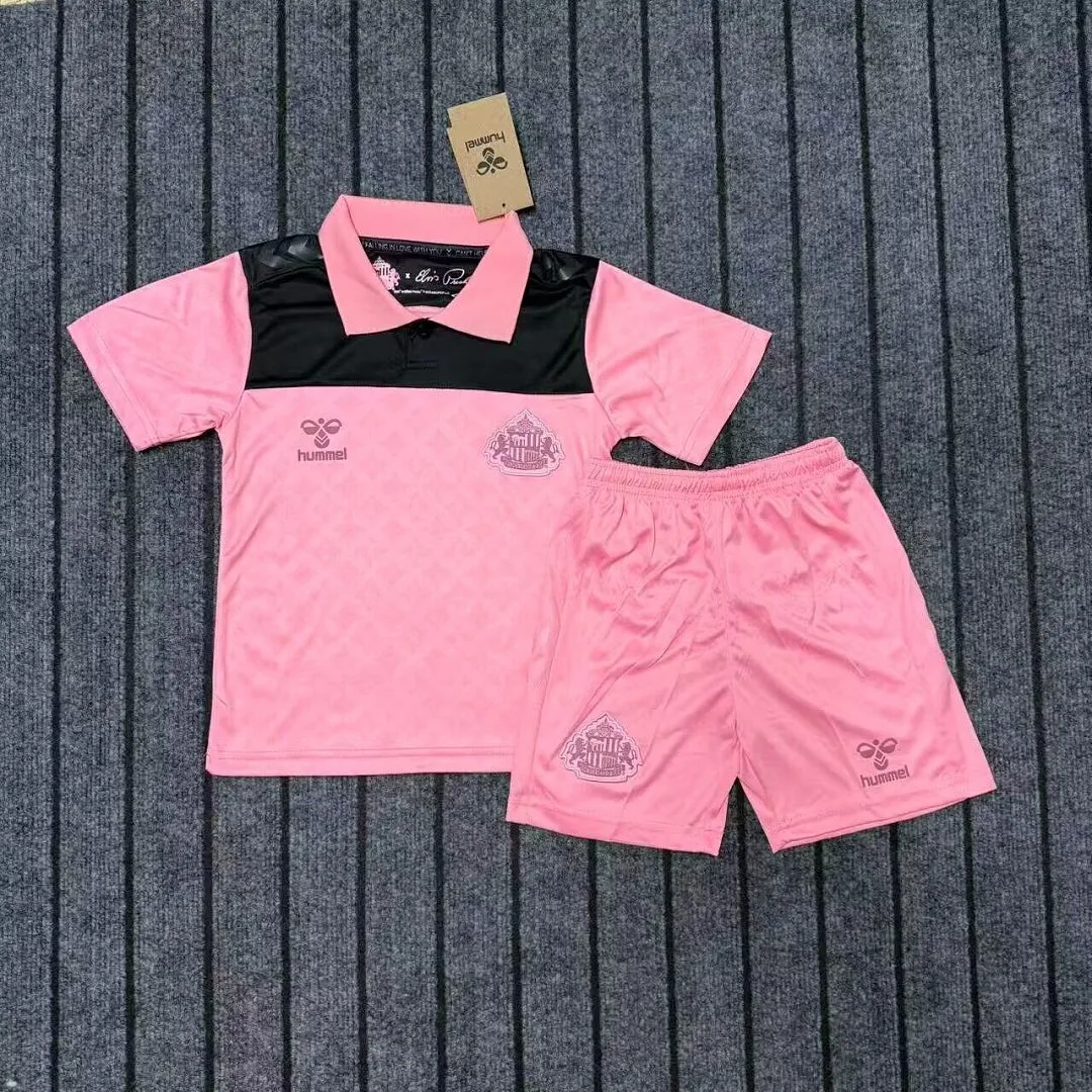 Sunderland 2026/27 Away Kids Kit Pink — 2