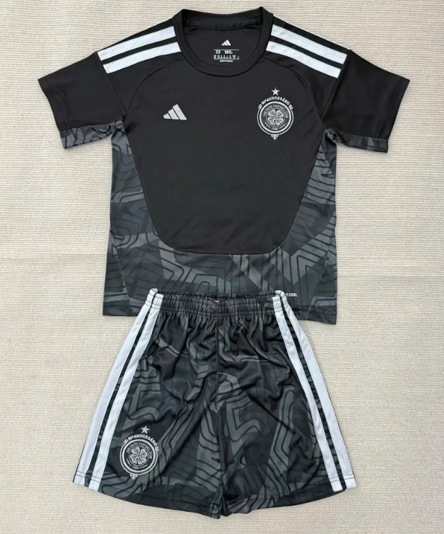 Celtic 2026/27 Goalkeeper Kids Kit Black — 2