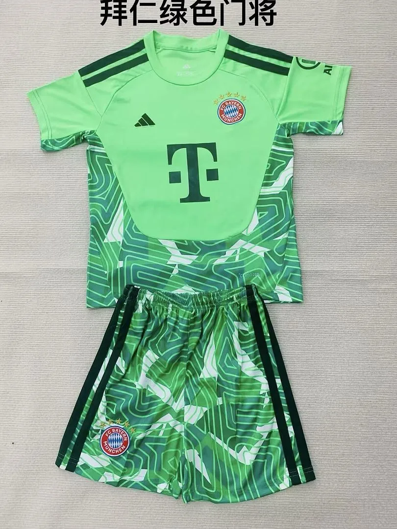 Bayern Munich 2026/27 Goalkeeper Kids Kit Green — 1