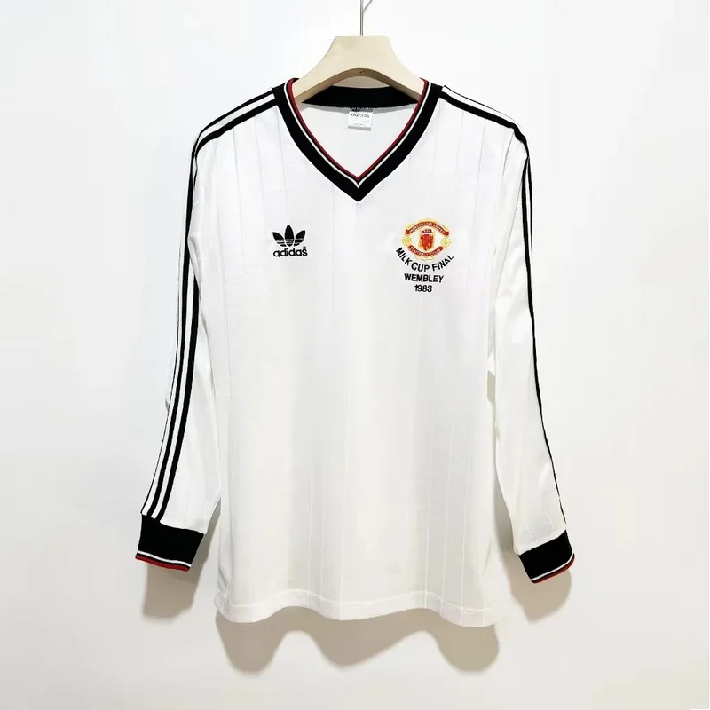 Manchester United 1983 Away Shirt Long Sleeve White