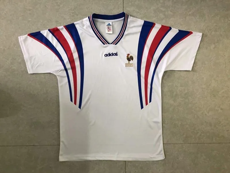 France 1996 Away Shirt White — 2