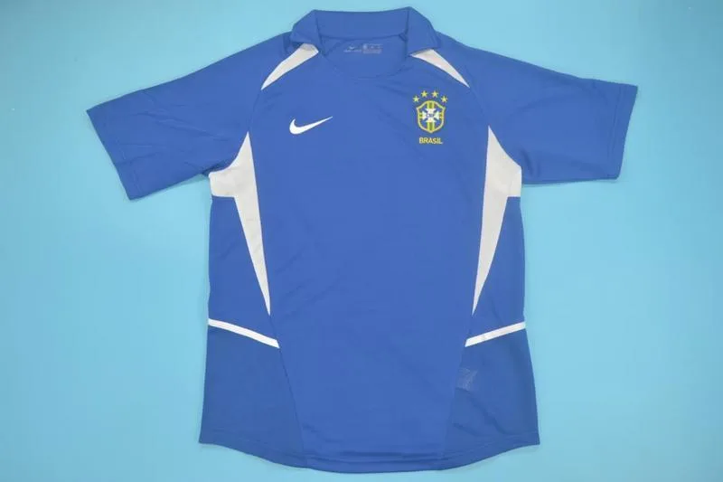 Brazil 2002 Away Shirt Blue — 1