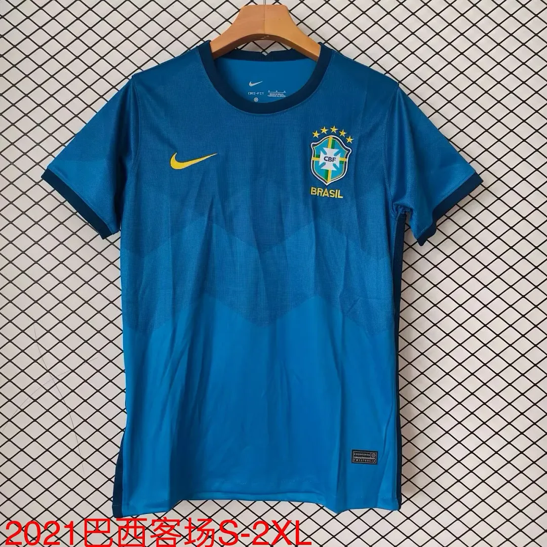 Brazil 2021 Away Shirt Blue — 2