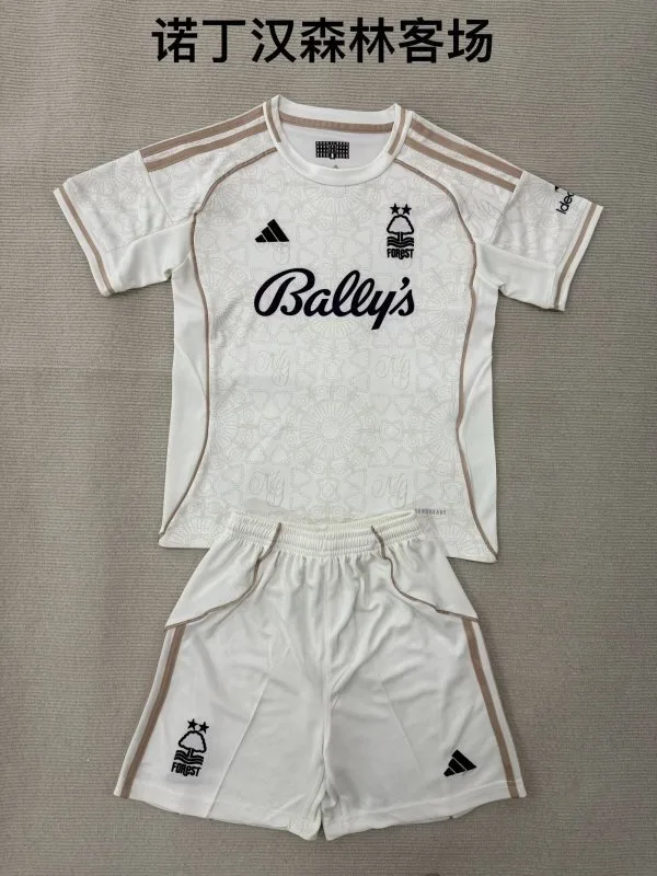 Nottingham Forest 2025/26 Away Kids Kit