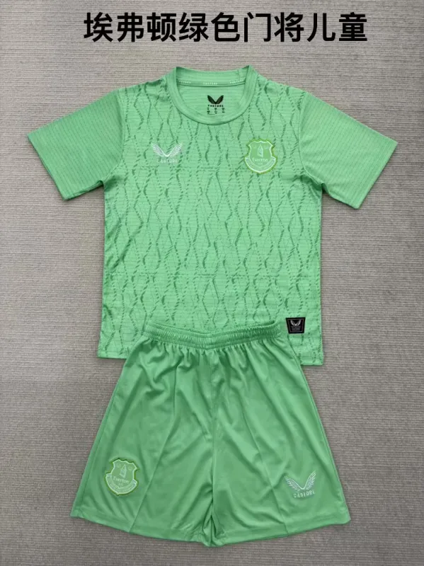 Everton 2025/26 Torwart Set Kinder Green — 2