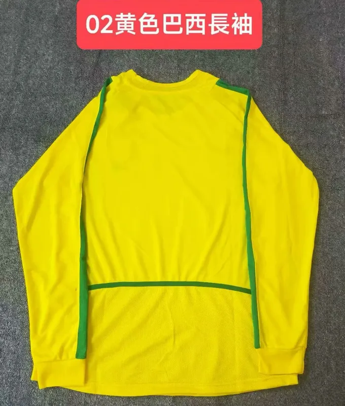Brazil 2002 Home Shirt Long Sleeve — 1