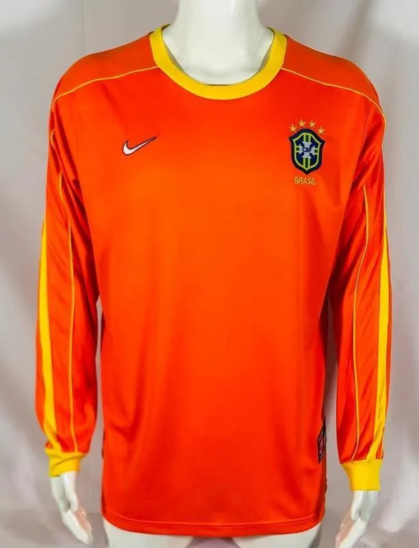 Brazil Goalkeeper Shirt Long Sleeve Orange — 2