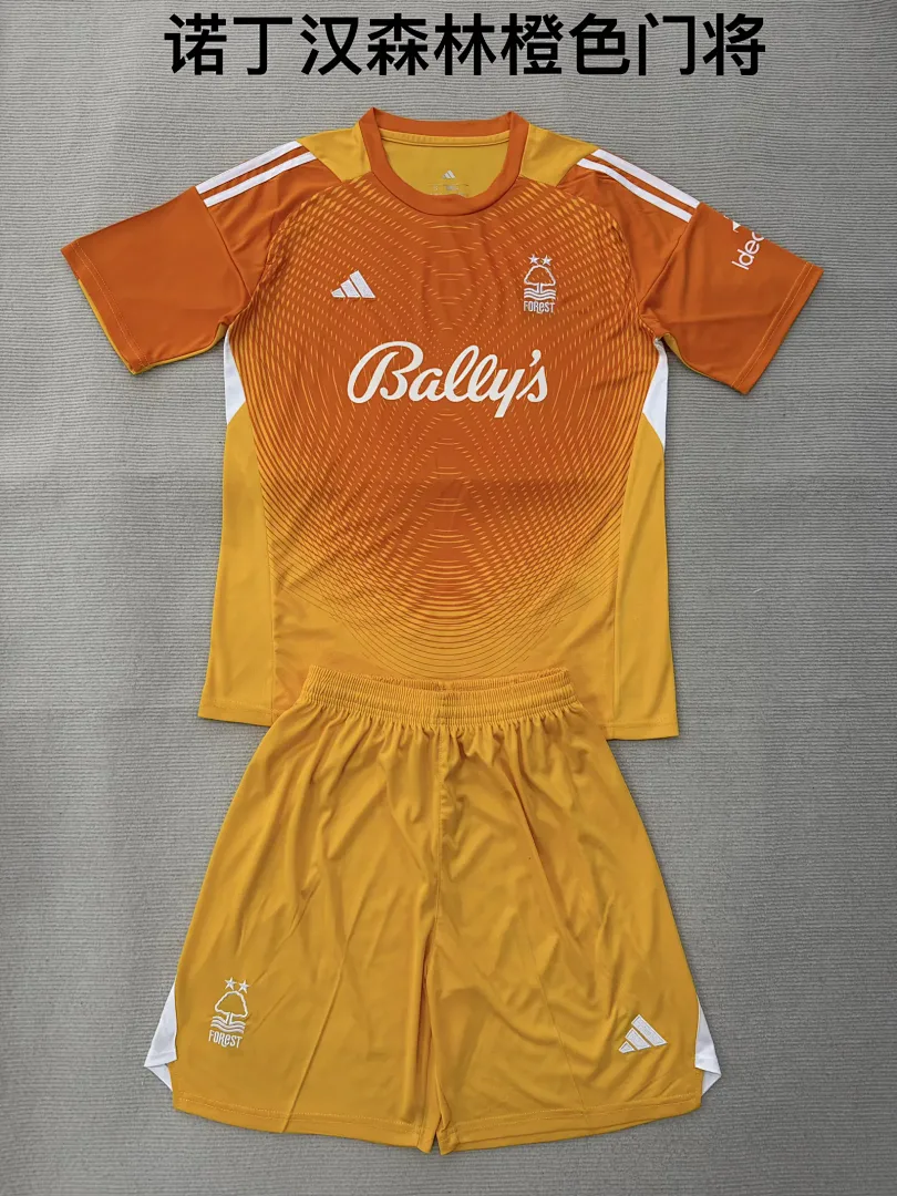 Nottingham Forest 2025/26 Goalkeeper Kids Kit Orange