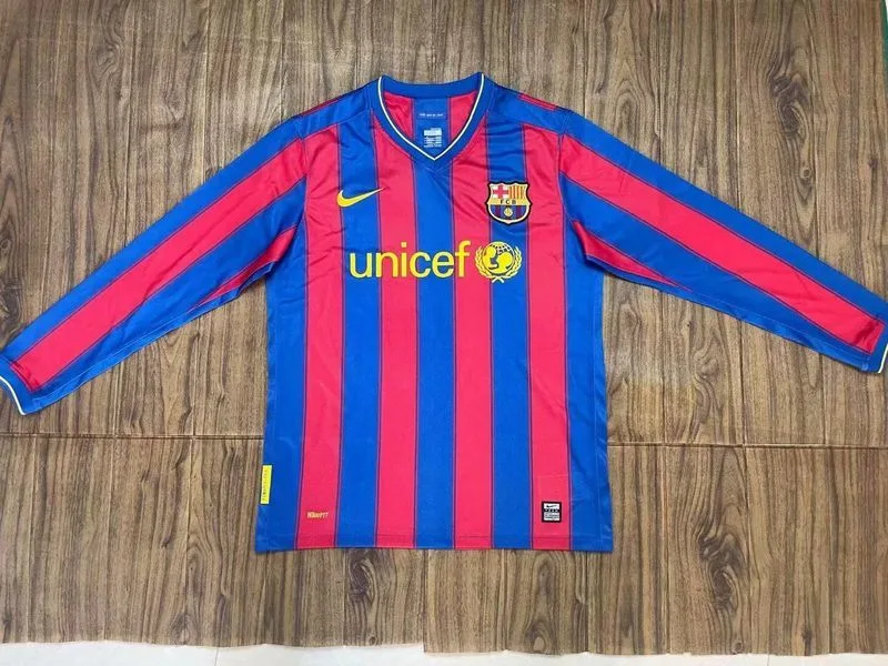 Barcelona 2009/10 Heim Trikot Langarm — 1