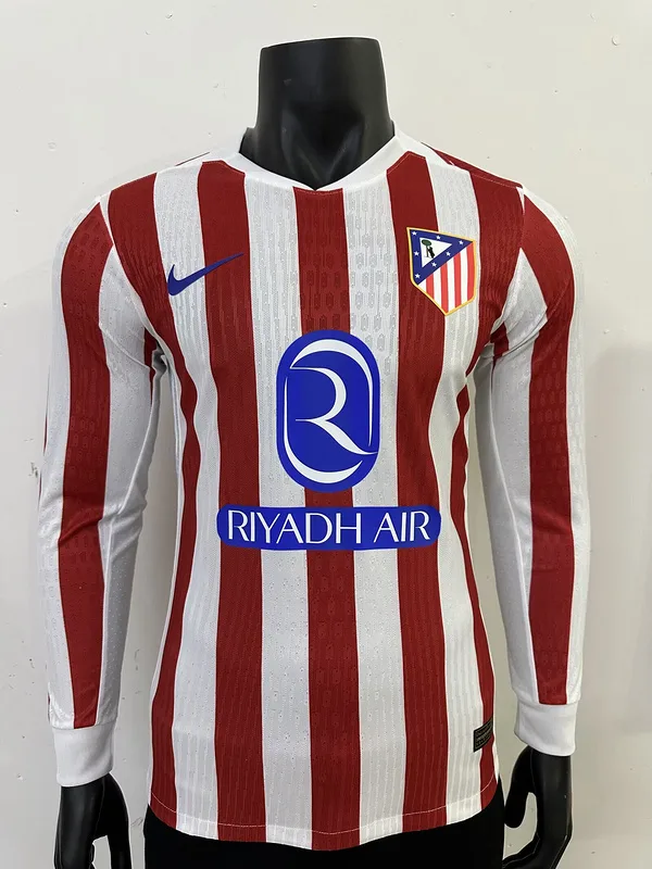 Atlético Madrid 2025/26 Home Shirt Long Sleeve Player Version — 1