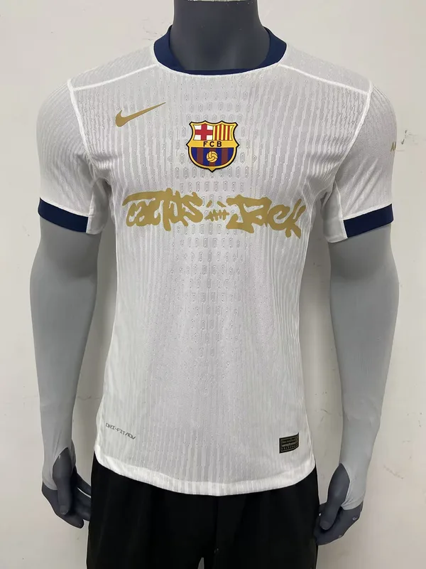 Barcelona Camiseta Versión Jugador White