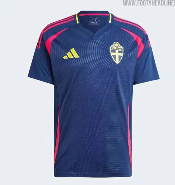 Suède 2024/25 Extérieur Maillot Manches Courtes