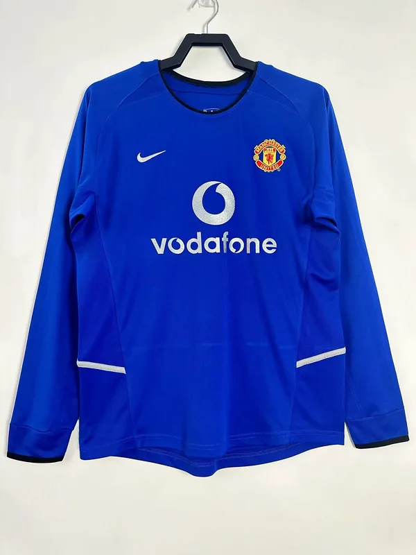 Manchester United 2002/03 Third Shirt Long Sleeve Blue