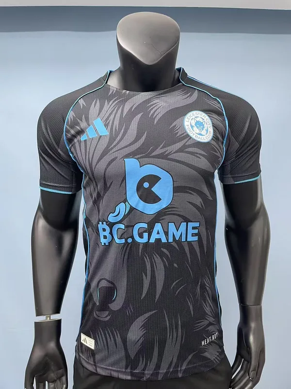 Leicester City 2025/26 Maillot Version Joueur Black