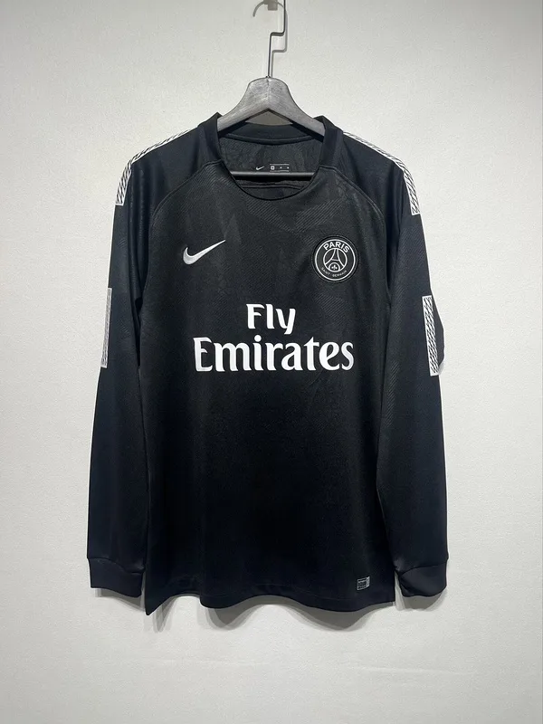 Paris Saint-Germain 2017/18 Third Shirt Long Sleeve Black — 2