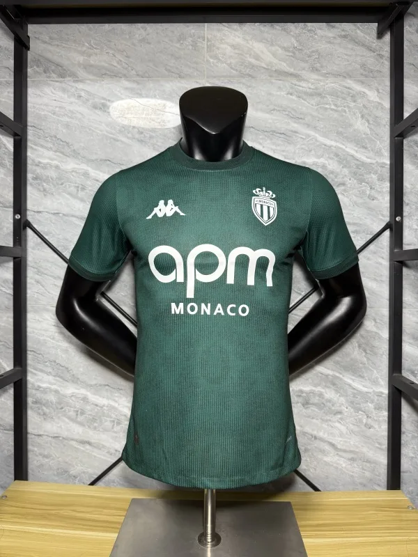 Monaco 2024/25 Segunda Equipación Camiseta Versión Jugador Green — 1