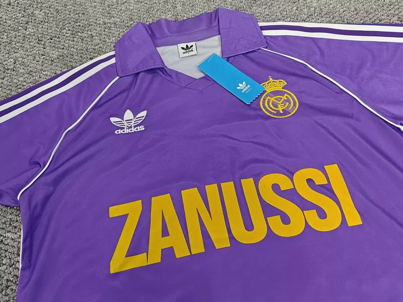 Real Madrid 1984/85 Segunda Equipación Camiseta Purple — 2