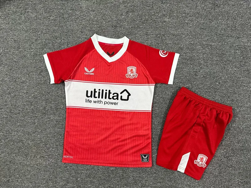 Middlesbrough 2025/26 Primera Equipación Conjunto de Niño — 2