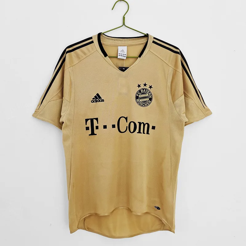 Bayern de Múnich 2004/05 Segunda Equipación Camiseta Gold — 1