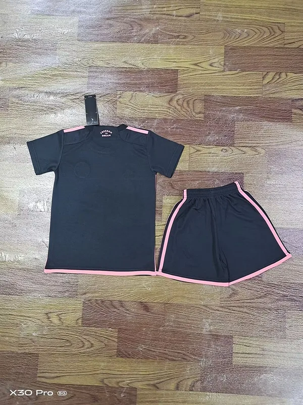 Inter Miami 2024/25 Away Kids Kit Black — 2
