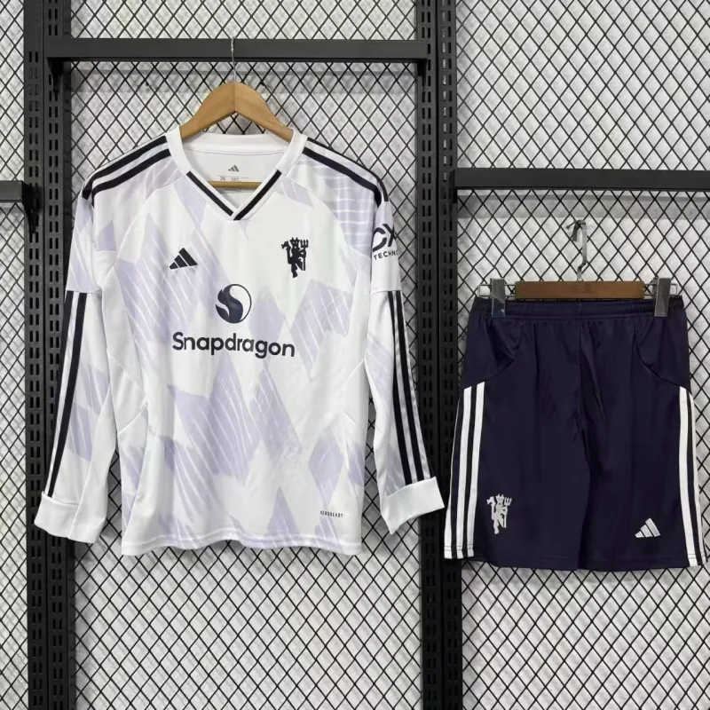 Manchester United 2025/26 Extérieur Ensemble Enfant Manches Longues — 1