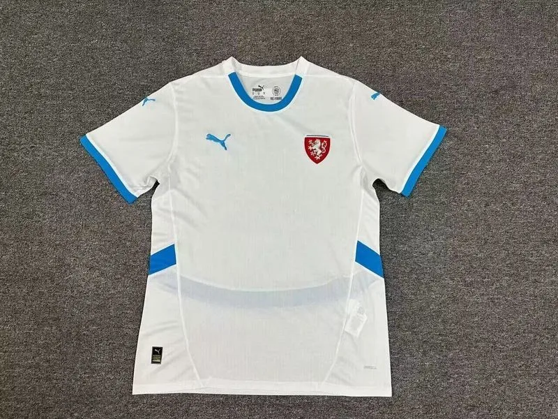 Czech Republic 2024 Away Shirt Short Sleeve White — 2