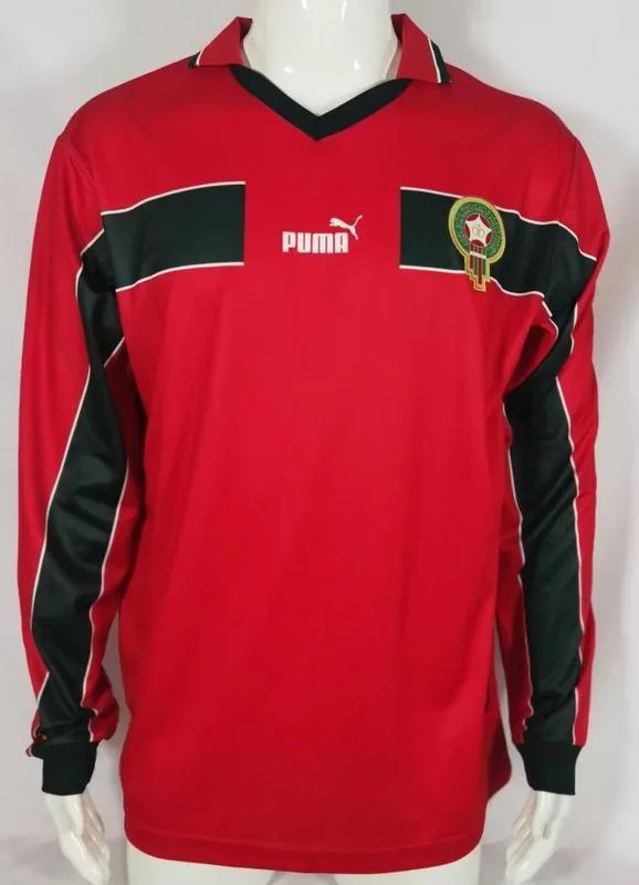 Morocco Home Shirt Long Sleeve Red