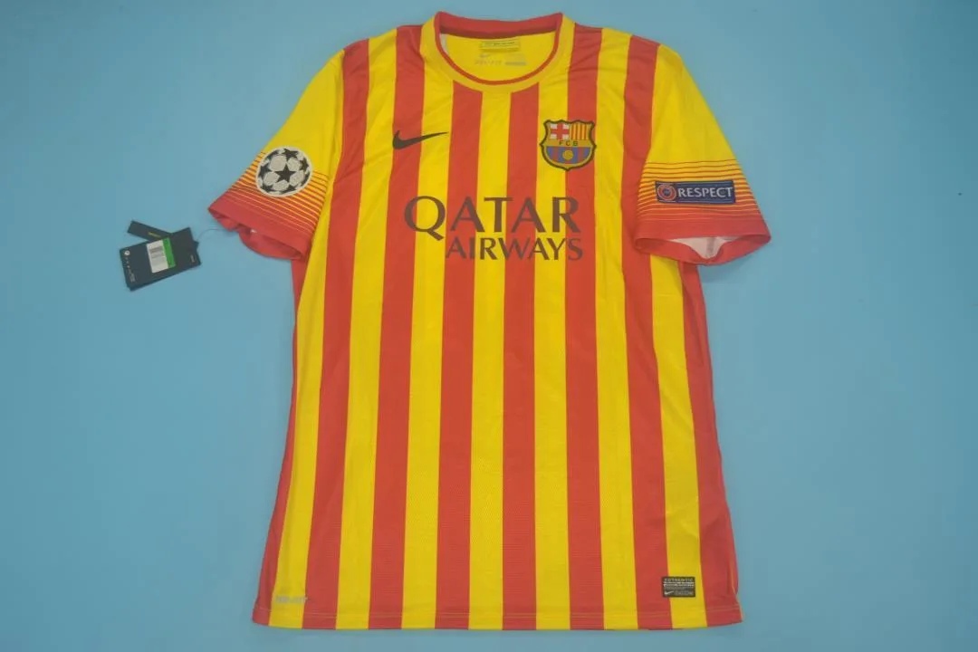 Barcelona 2013/14 Auswärts Trikot Yellow — 1