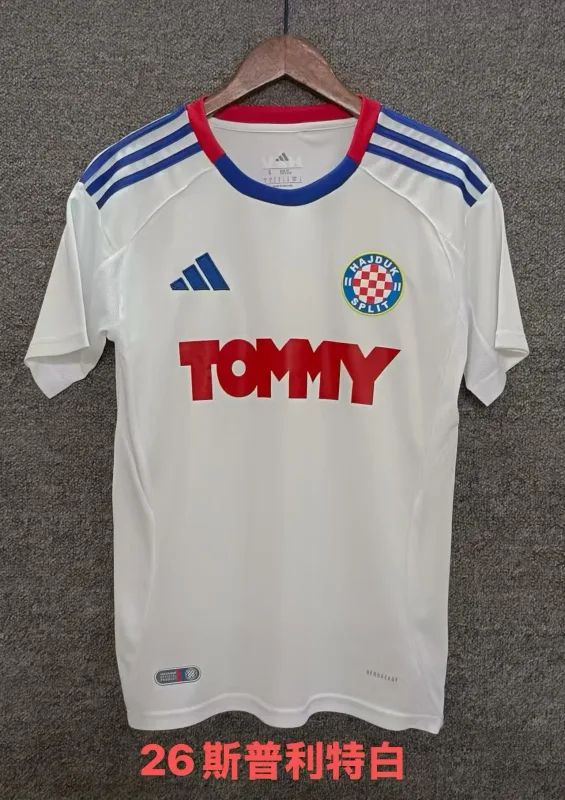 Hajduk Split 2025/26 Home Shirt Short Sleeve White — 2