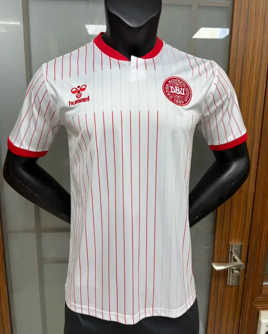 Denmark 2026 Away Shirt Short Sleeve White — 1